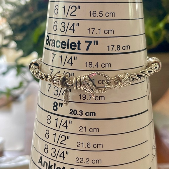 JOHN HARDY * “JAI” 925 Sterling Croco Sukhothai Rope Chain Station Bracelet - Picture 3 of 8